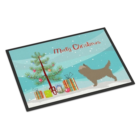 Carolines Treasures Cairn Terrier Christmas Indoor or Outdoor Mat, 24 x 36 in. BB8448JMAT